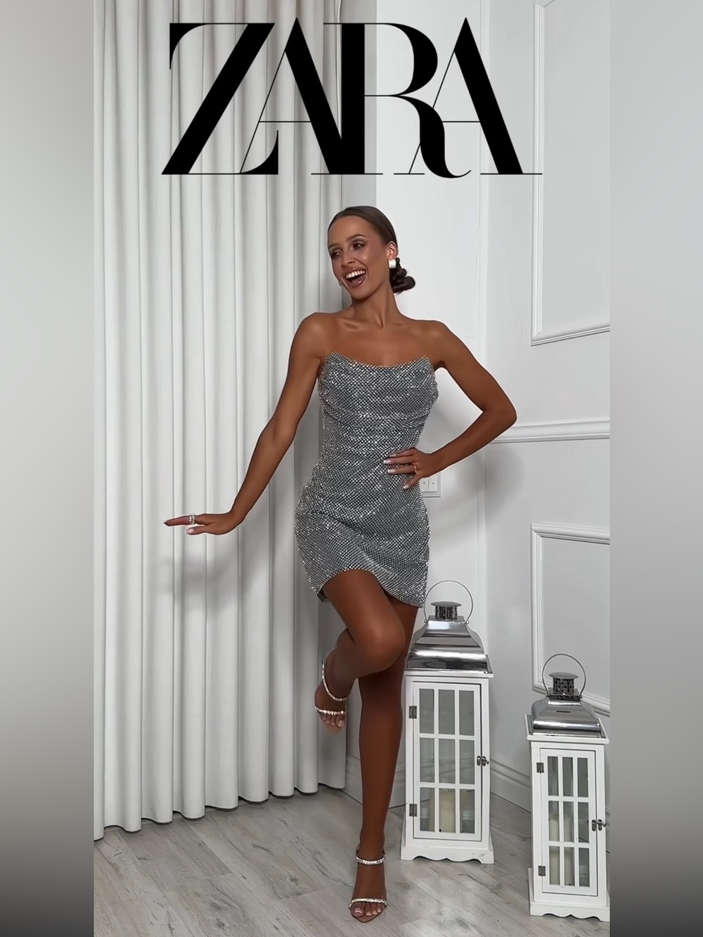 Zara rhinestone short dress